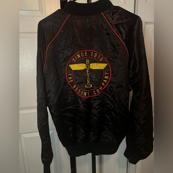 Vintage Other - VTG “High Five” Boeing Satin Bomber Jacket